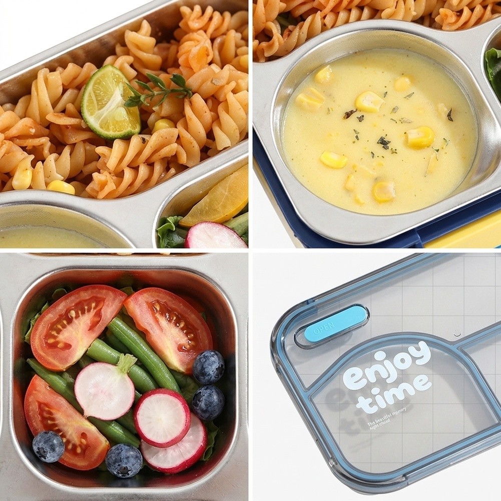 Meal Prep Yellow - Kotak Makan Stainless Steel Anti Bocor