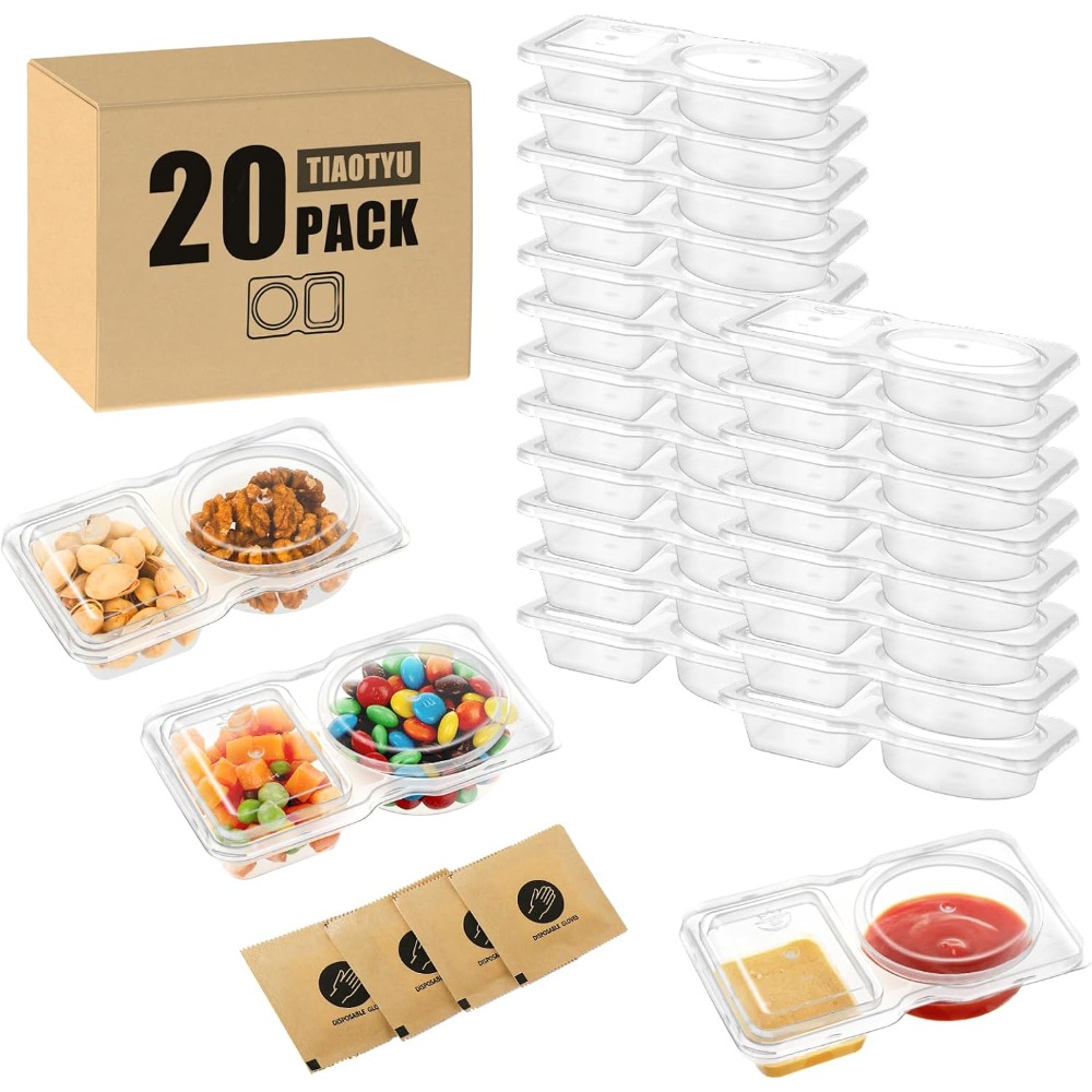 Meal Prep Veggie - Wadah Bekal Terbagi 2 Kompartemen, Anti