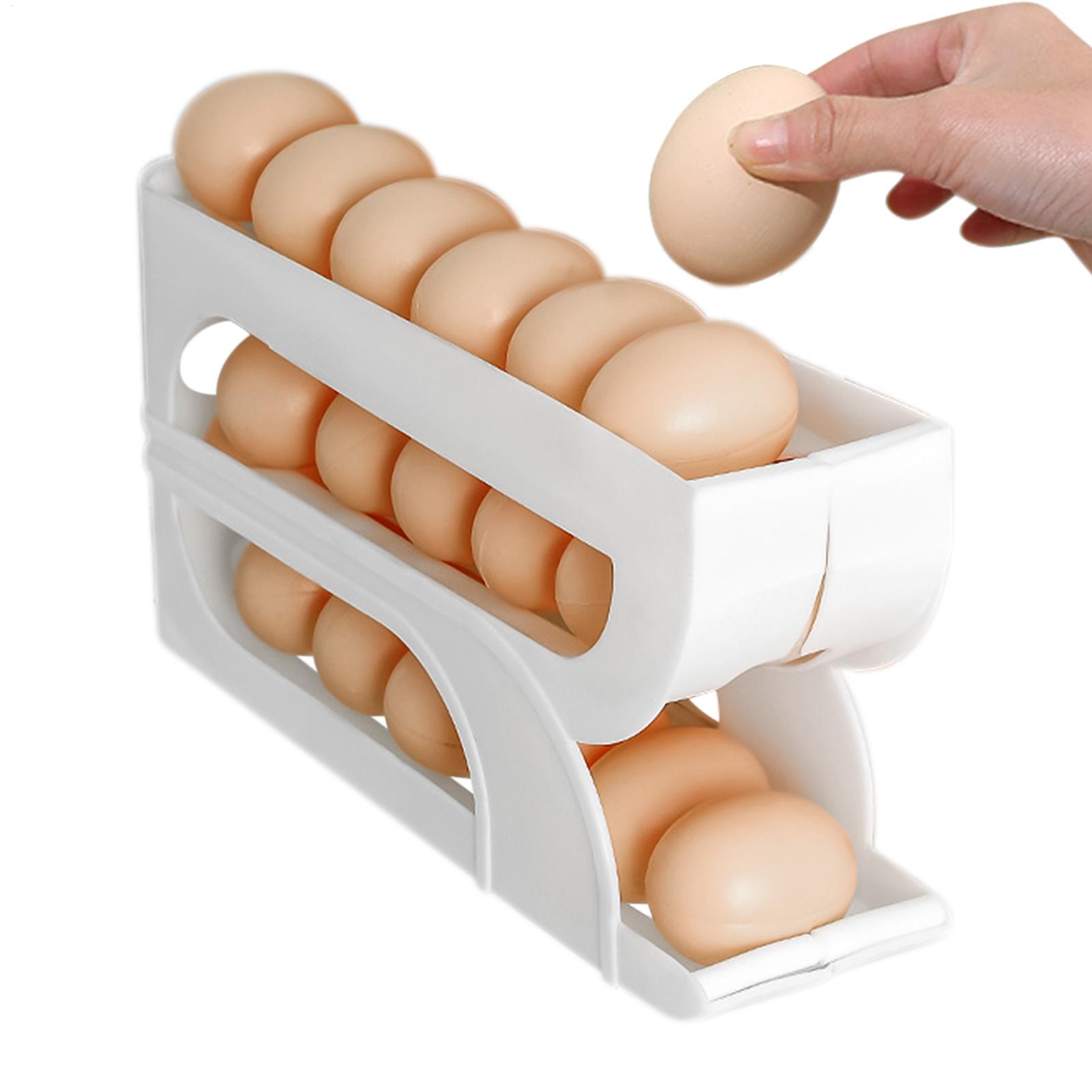 Meal Prep Yellow - Rak Telur Otomatis 3 Tingkat untuk