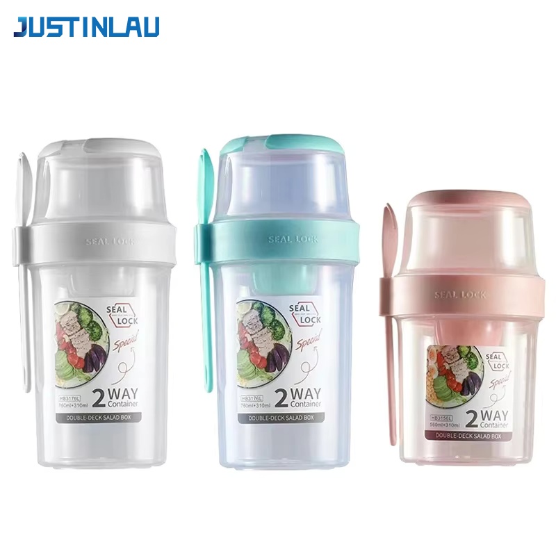 Meal Prep Tupperware - JUSTINLAU Cangkir Salad Pengurang Berat Badan
