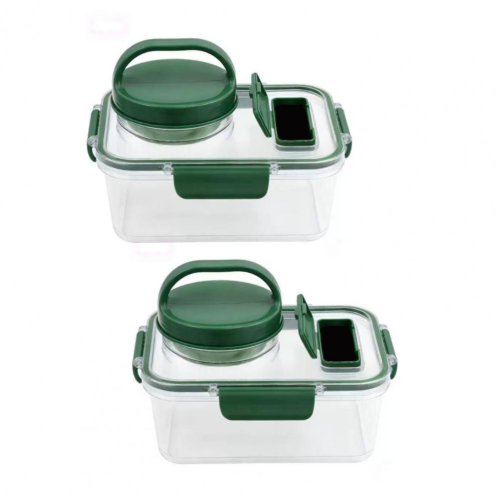 Meal Prep Jar Salad - Wadah Salad dengan Cup Saus 2-pack,