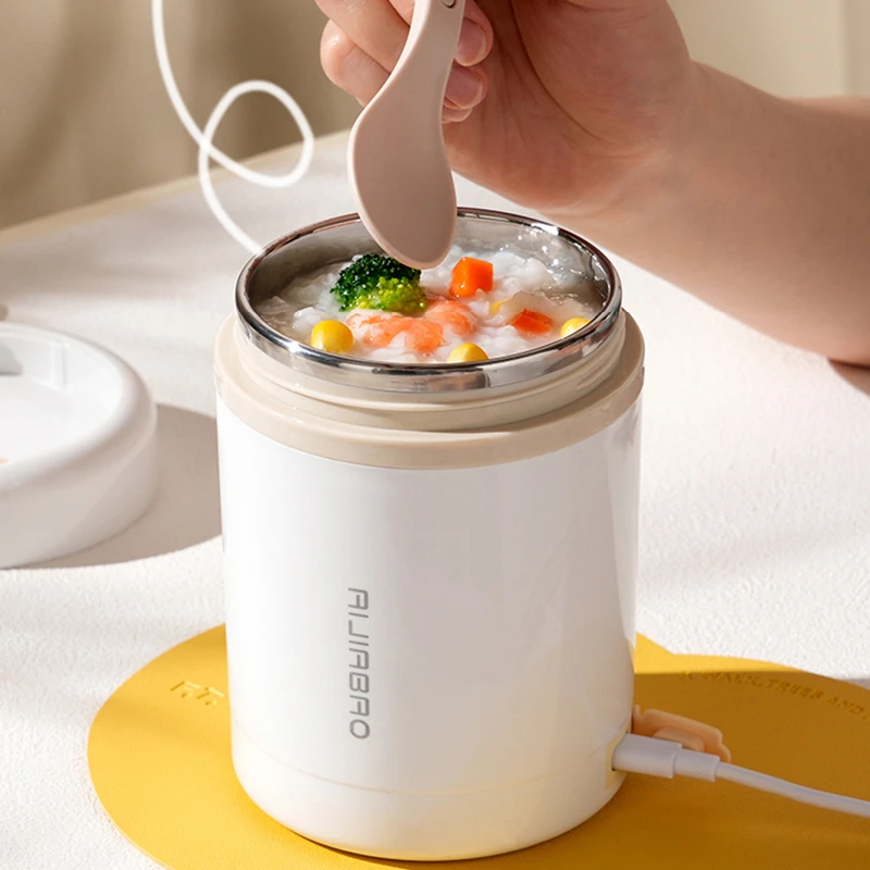Meal Prep Tupperware - Kotak makan siang elektrik USB 600ML,