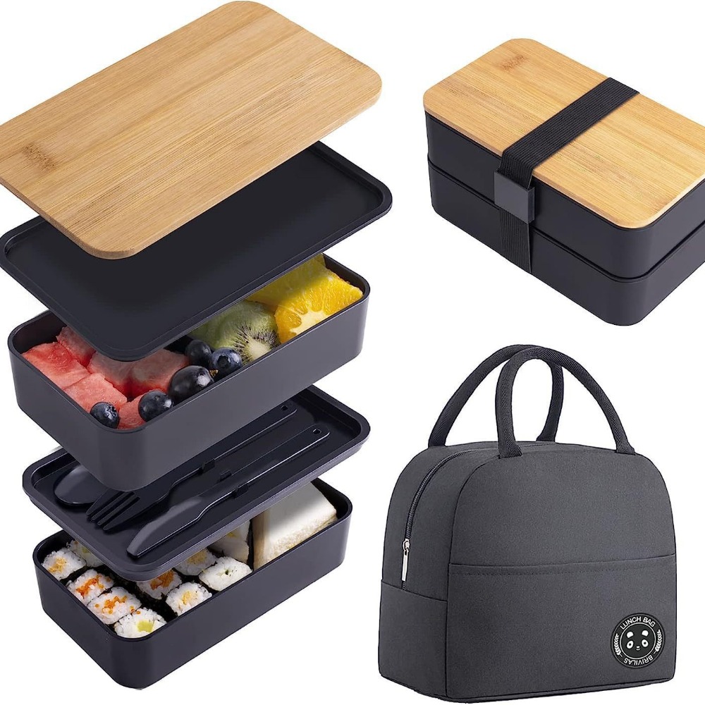 Meal Prep Tupperware - 1200ML dibagi kotak makan siang piknik