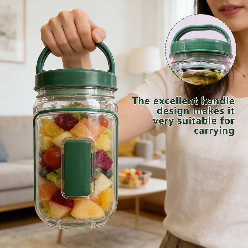 Wadah Salad Portabel dengan Ga - Meal Prep Jar Salad ulasan dan harga