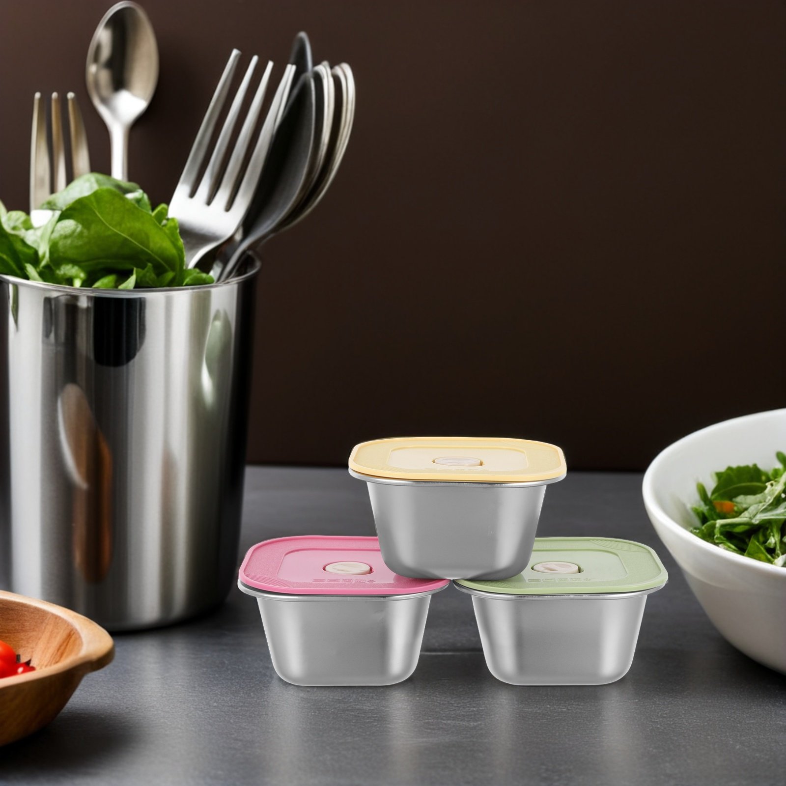 3Pcs Wadah Makanan Ringan Stai - Meal Prep Jar Salad ulasan dan harga