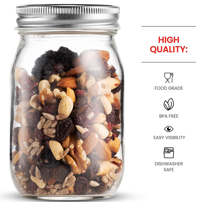 4 buah 450ml stoples Mason mul - Meal Prep Jar Salad ulasan dan harga