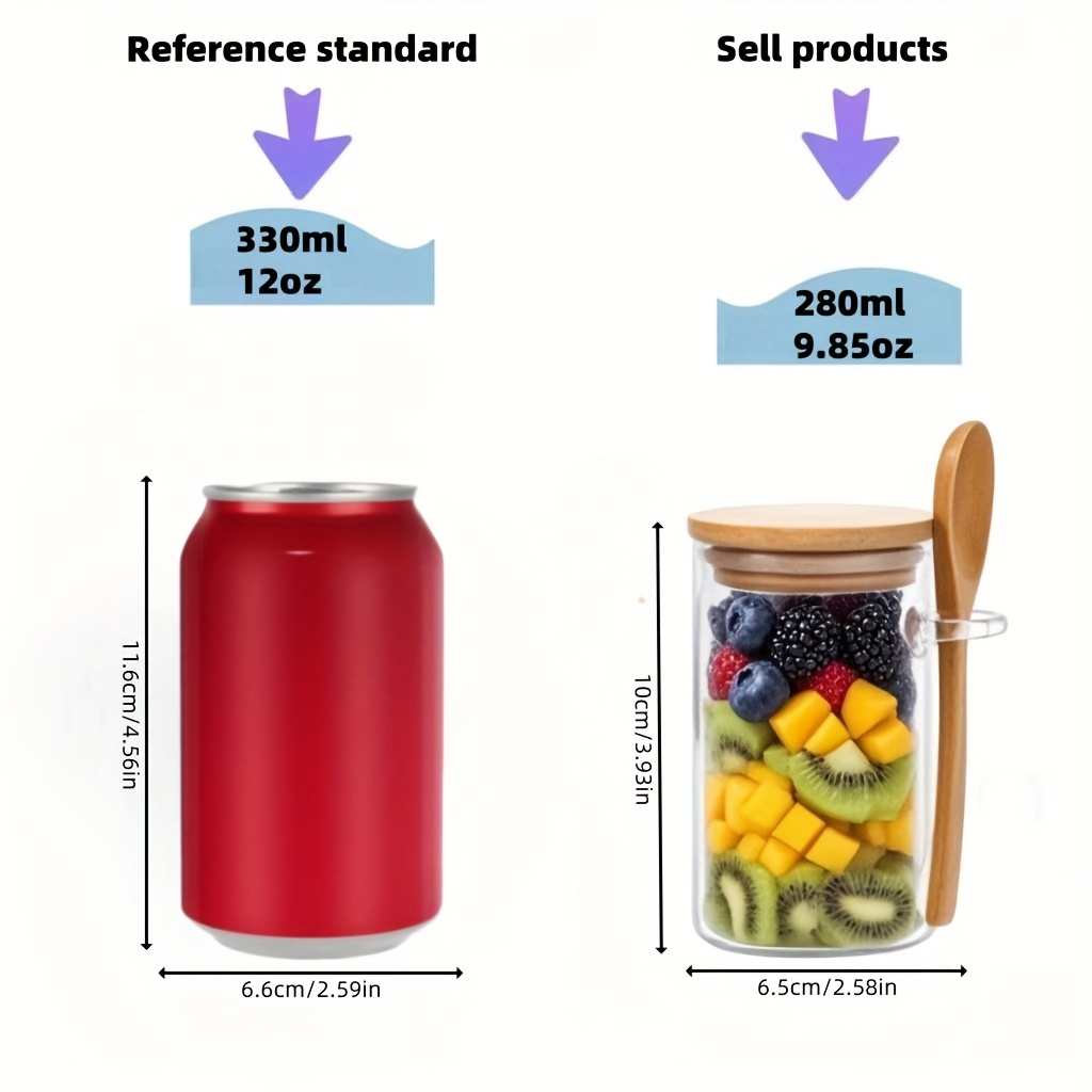 4/8/12 Buah, Cangkir Sarapan O - Meal Prep Yogurt Containers ulasan dan harga