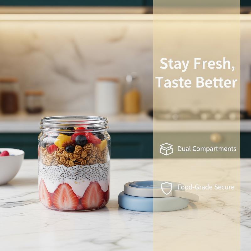[E] Cangkir Sarapan Portabel u - Meal Prep Yogurt Containers ulasan dan harga