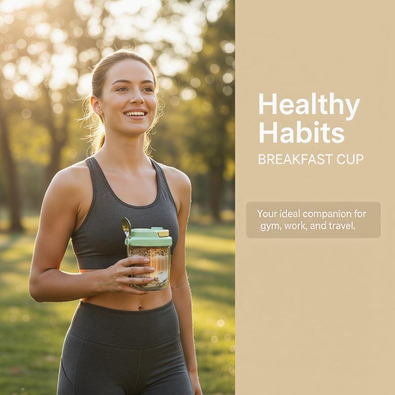 [E] Cangkir Sarapan Portabel u - Meal Prep Yogurt Containers ulasan dan harga