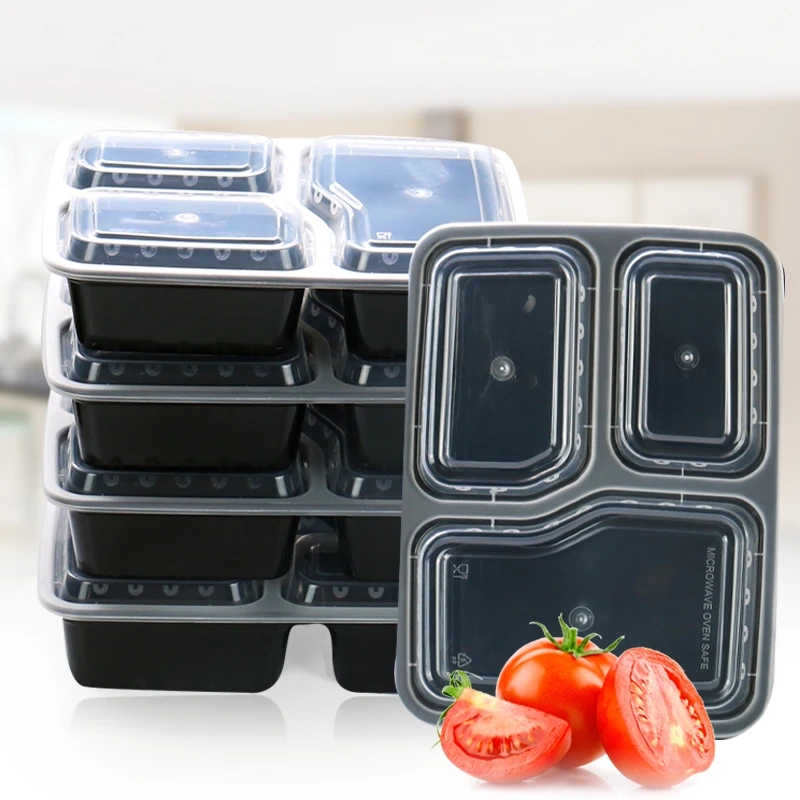 7 pak 3 kompartemen wadah pers - Meal Prep Tupperware ulasan dan harga
