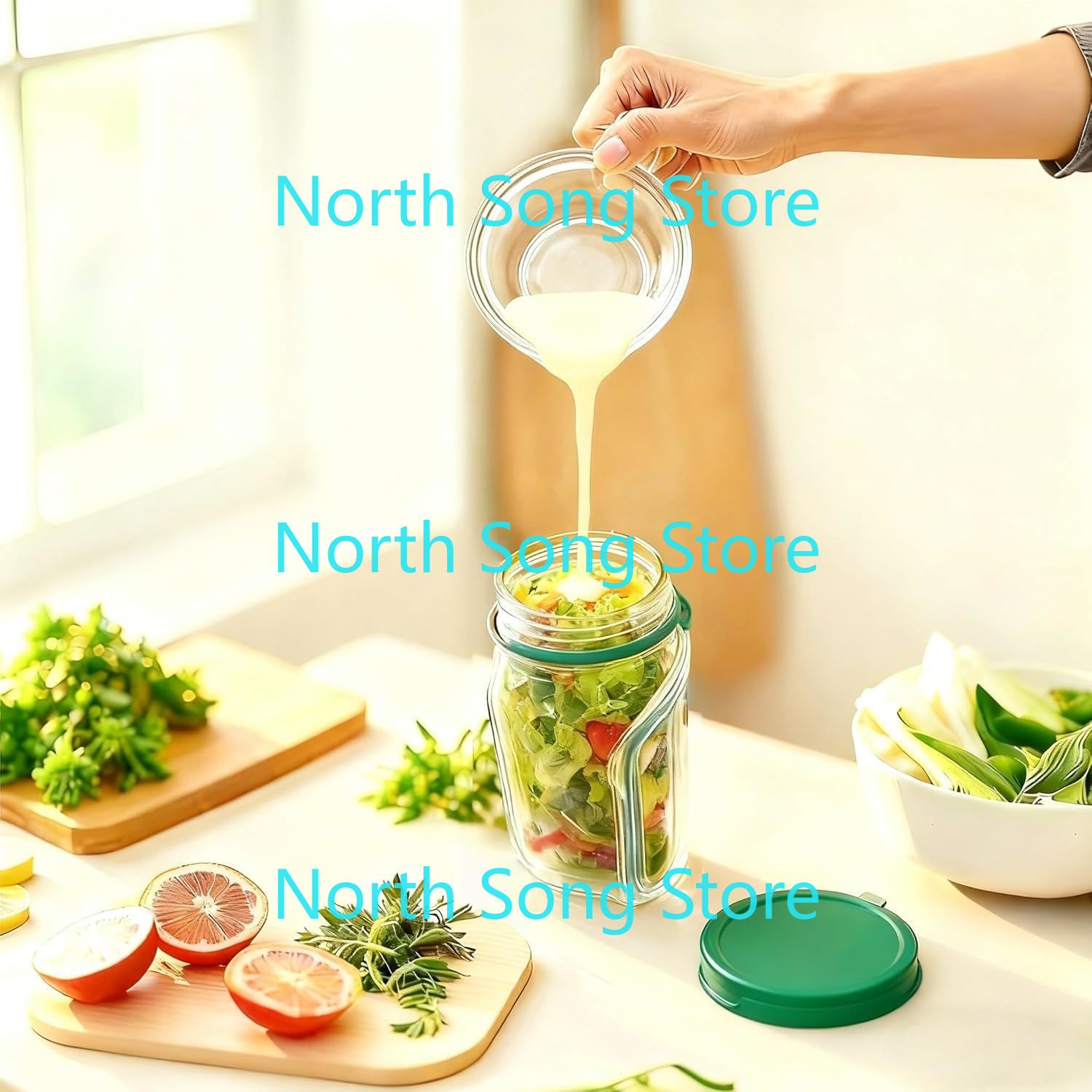 2026 Wadah Salad Mason Jar den - Meal Prep Jar Salad ulasan dan harga