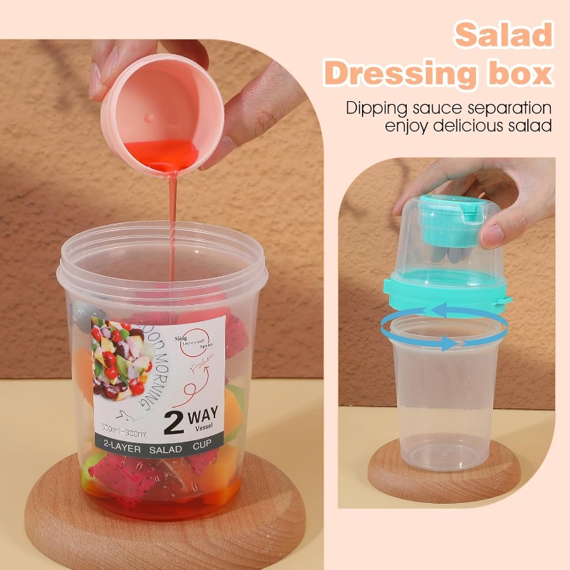 Cangkir Salad Portabel Cangkir - Meal Prep Yogurt Containers ulasan dan harga