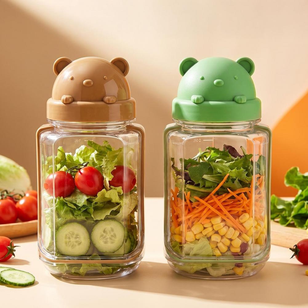 Wadah Salad Plastik Segel Taha - Meal Prep Jar Salad ulasan dan harga