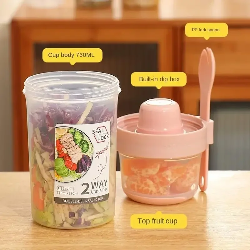 JUSTINLAU Cangkir Salad Pengur - Meal Prep Tupperware ulasan dan harga