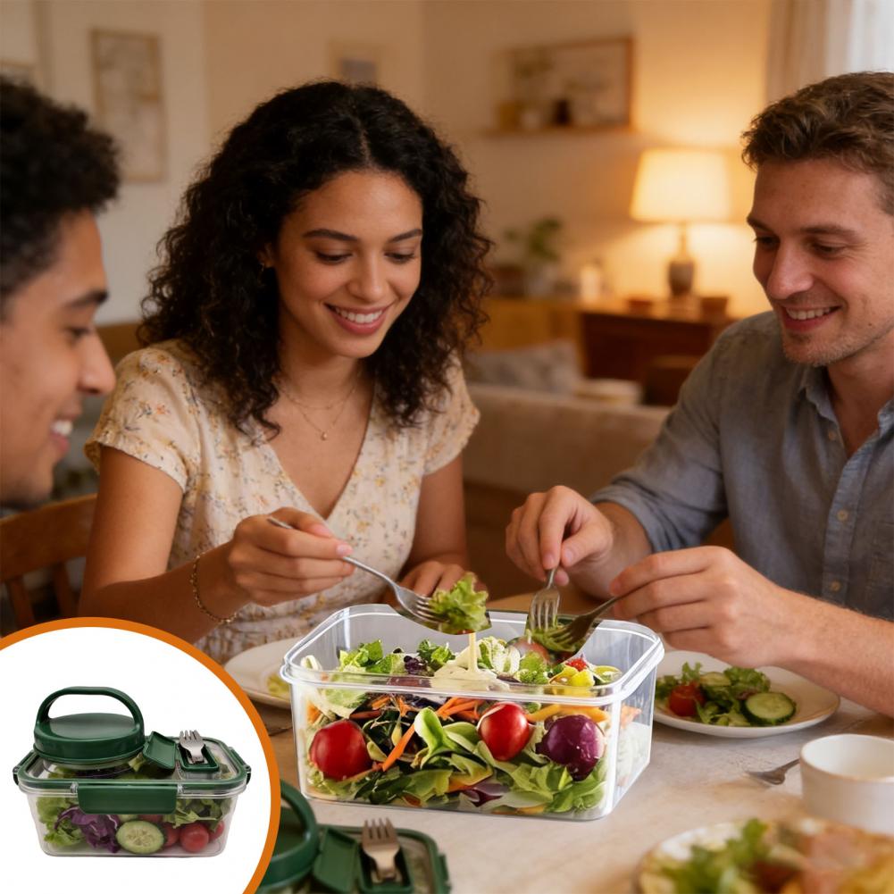 Wadah Salad dengan Cup Saus 2- - Meal Prep Jar Salad ulasan dan harga