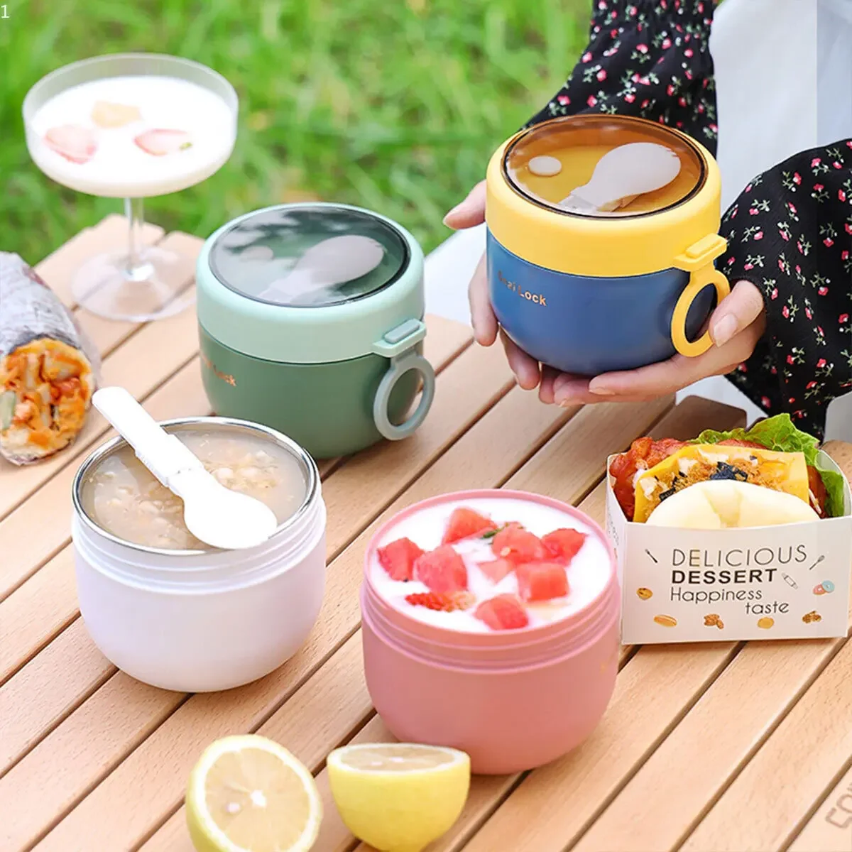 600Ml/800Ml Cangkir Sarapan de - Meal Prep Yogurt Containers ulasan dan harga