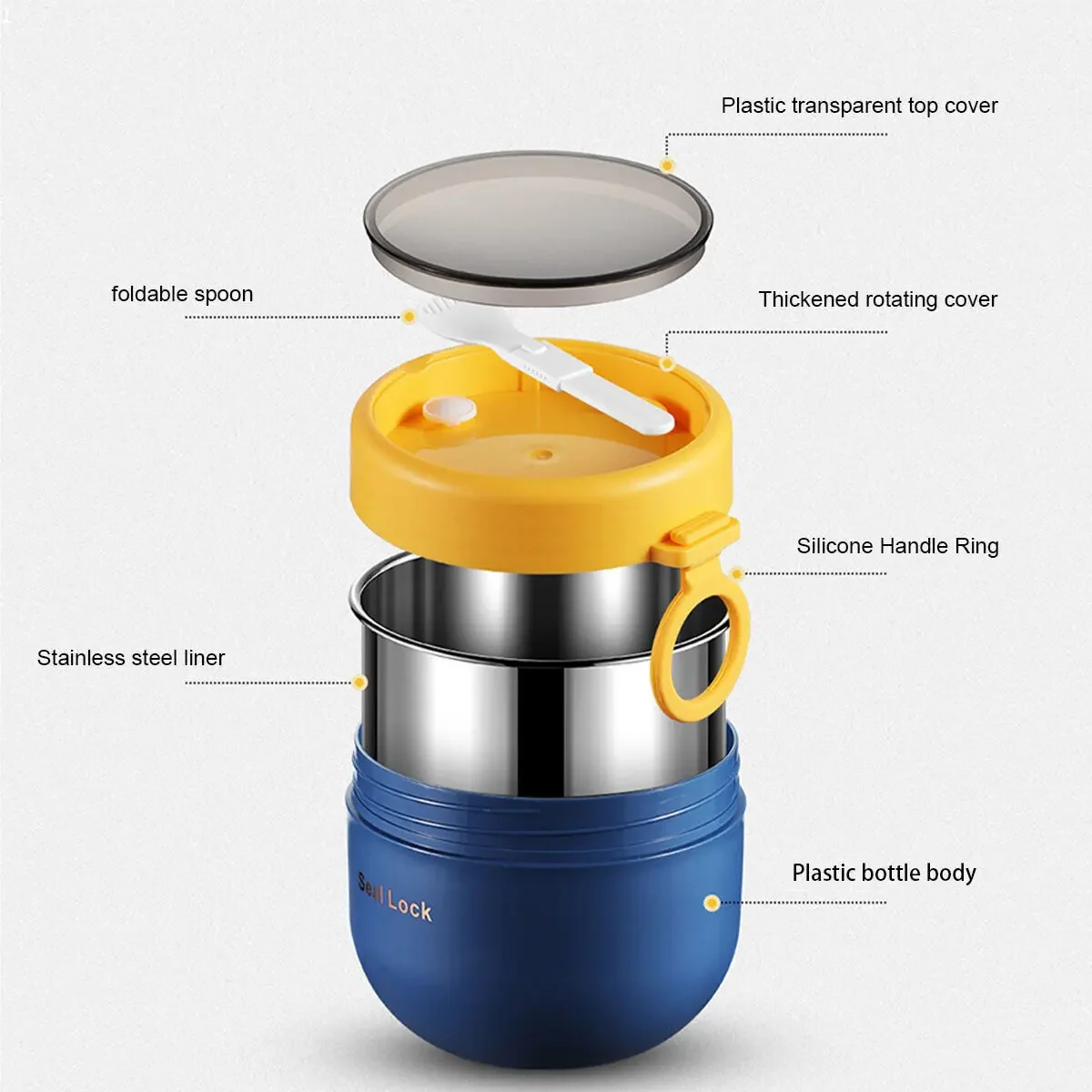 600Ml/800Ml Cangkir Sarapan de - Meal Prep Yogurt Containers ulasan dan harga