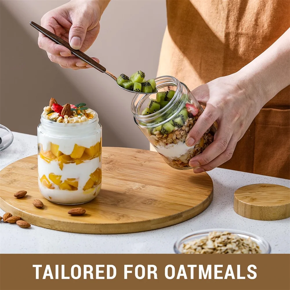 Kontainer Overnight Oats 16oz  - Meal Prep Jar Salad ulasan dan harga