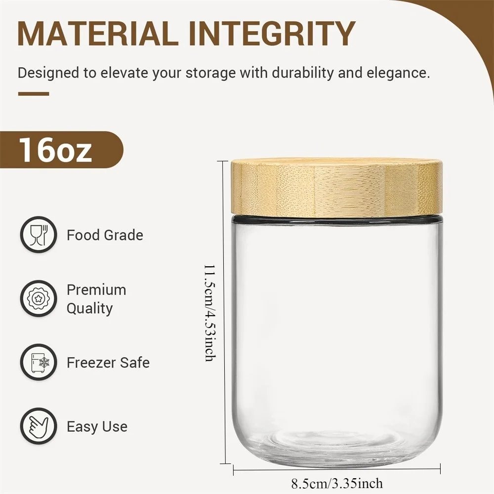 Kontainer Overnight Oats 16oz  - Meal Prep Jar Salad ulasan dan harga