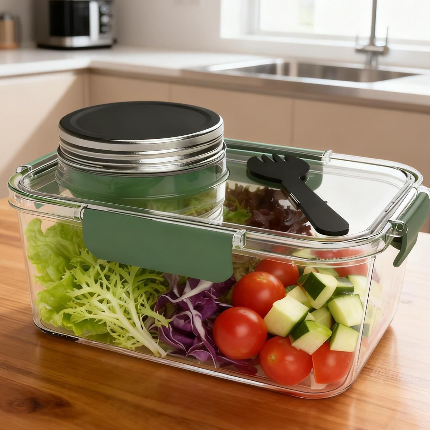 Wadah Penyimpanan Makanan Sola - Meal Prep Jar Salad ulasan dan harga