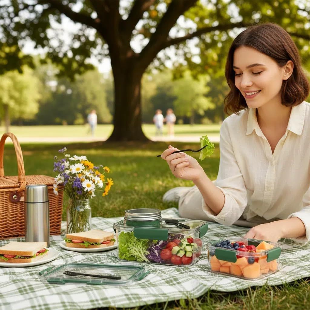 Wadah Penyimpanan Makanan Sola - Meal Prep Jar Salad ulasan dan harga