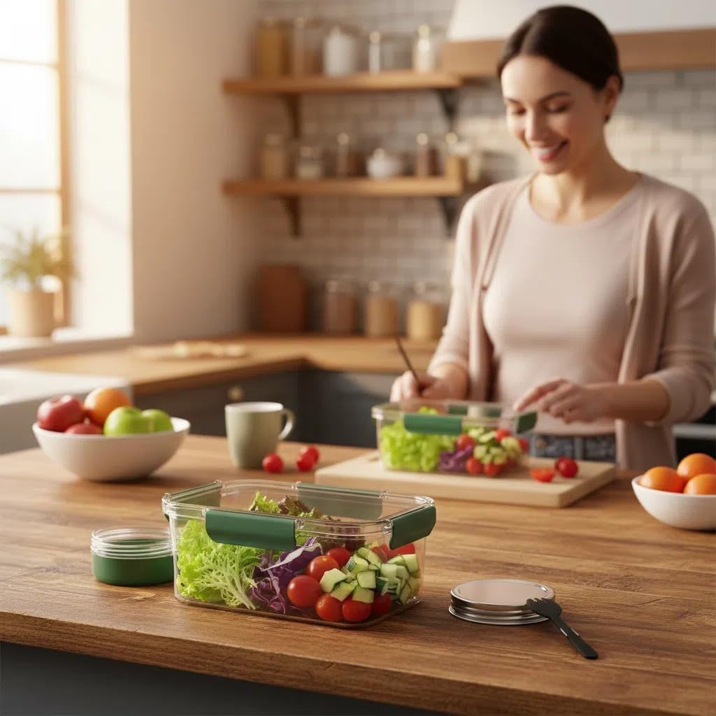 Wadah Penyimpanan Makanan Sola - Meal Prep Jar Salad ulasan dan harga