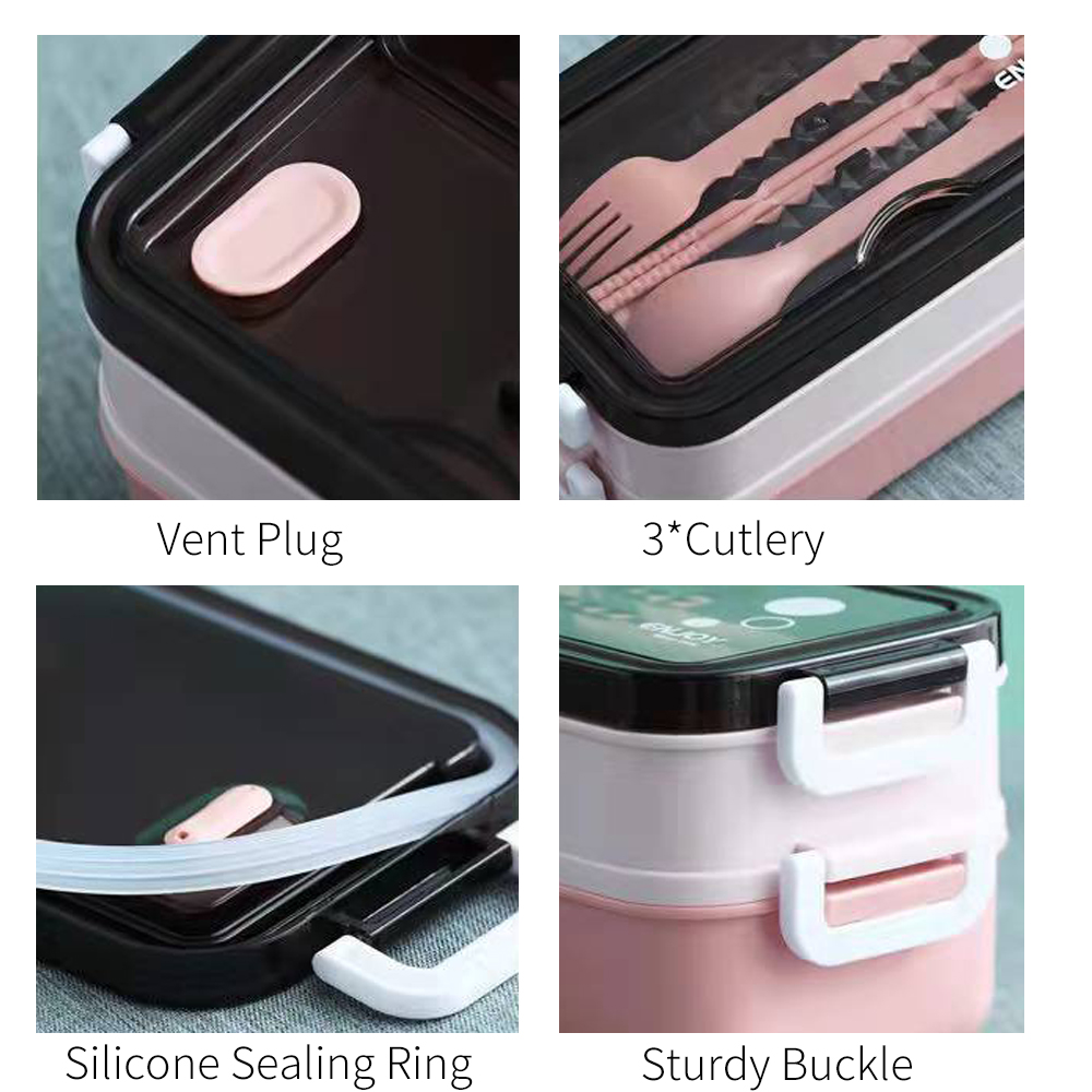 1 buah kotak makan siang lapis - Meal Prep Tupperware ulasan dan harga