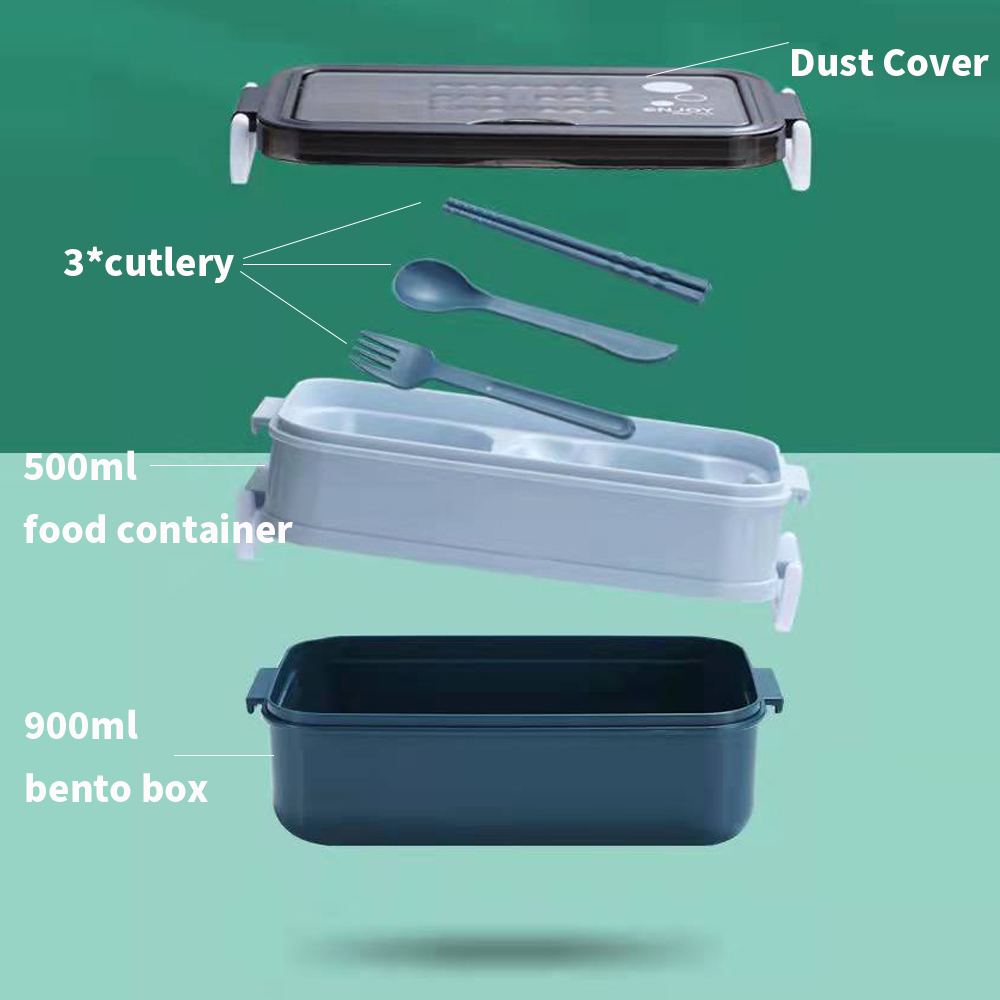 1 buah kotak makan siang lapis - Meal Prep Tupperware ulasan dan harga