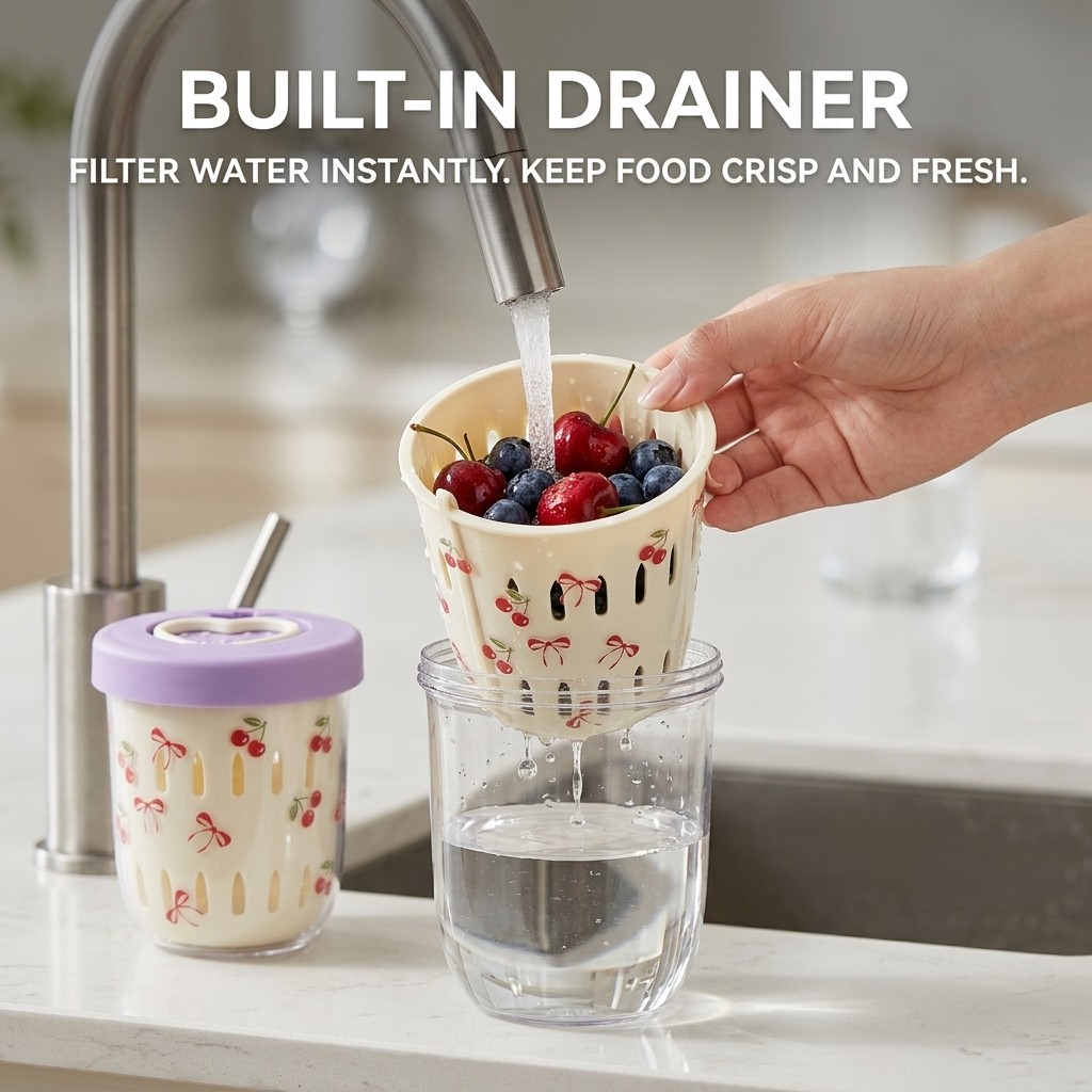 Kotak Salad Plastik dengan Tut - Meal Prep Yogurt Containers ulasan dan harga