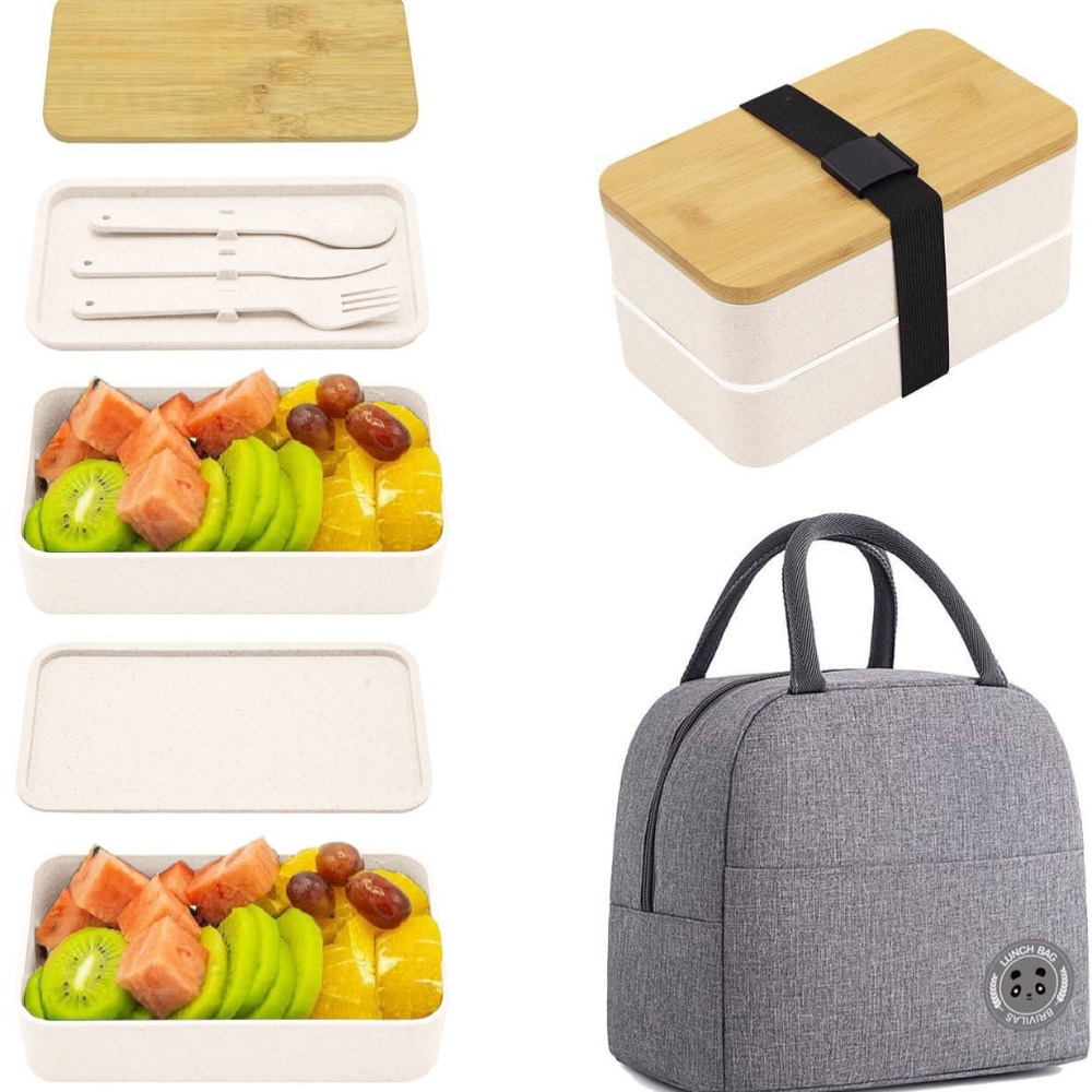 1200ML dibagi kotak makan sian - Meal Prep Tupperware ulasan dan harga