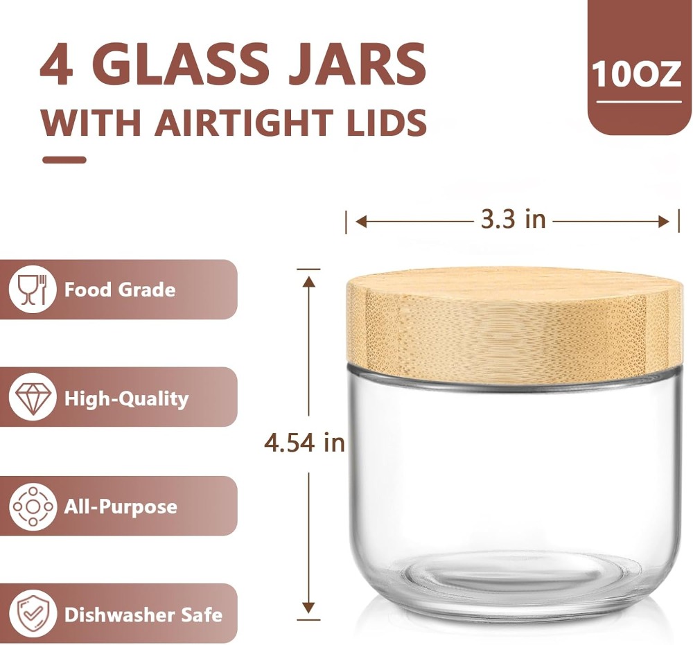 10 Oz Wadah Overnight Oats den - Meal Prep Jar Salad ulasan dan harga